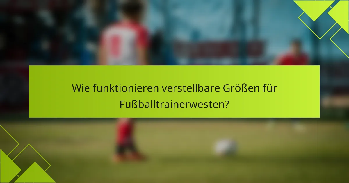 Wie funktionieren verstellbare Größen für Fußballtrainerwesten?