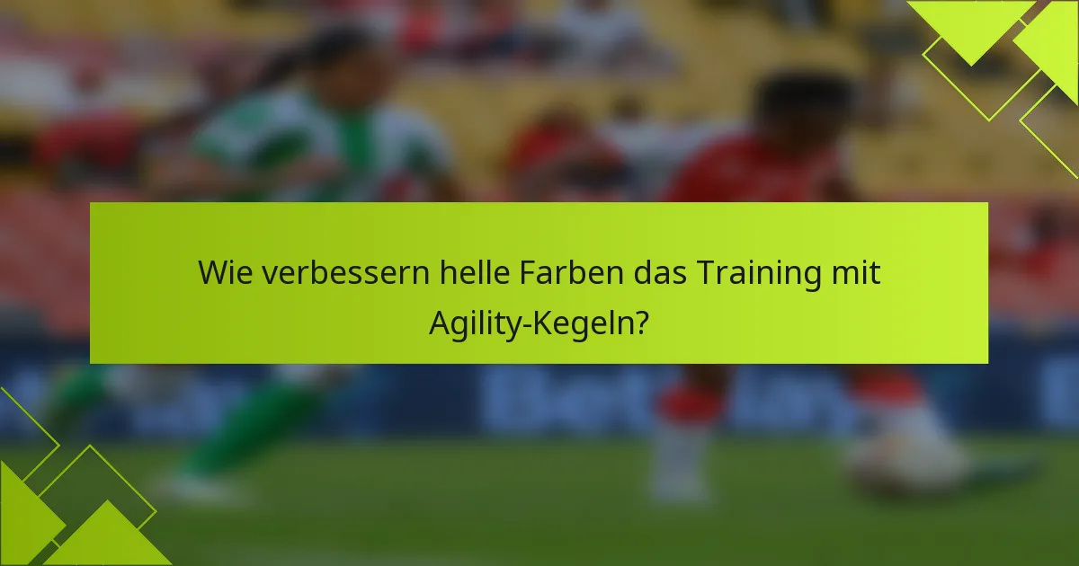 Wie verbessern helle Farben das Training mit Agility-Kegeln?